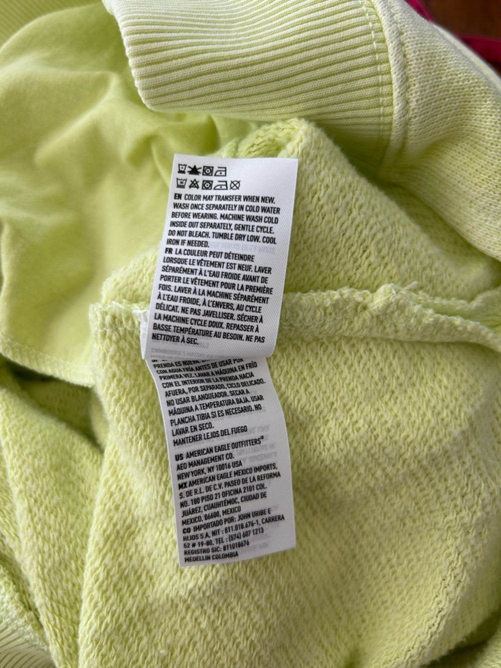American Eagle Neon This Feels Seriously Lived In Oversized Sweatshirt, Medium - Picture 10 of 10